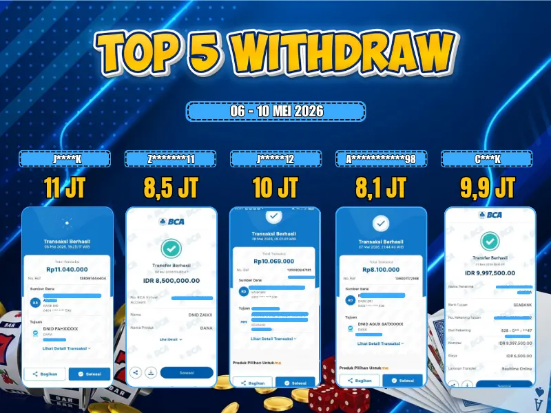 TOP 5 WD 06 Mei - 10 Mei 2025